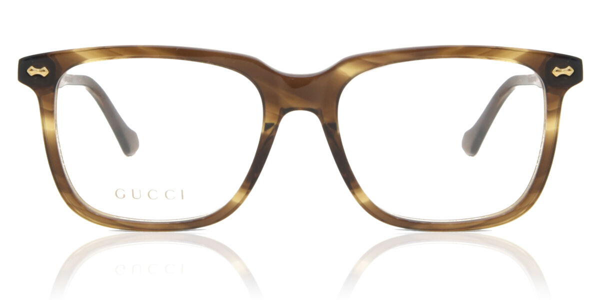 Gucci GG0737O 019 Glasses Transparent Green | SmartBuyGlasses UK