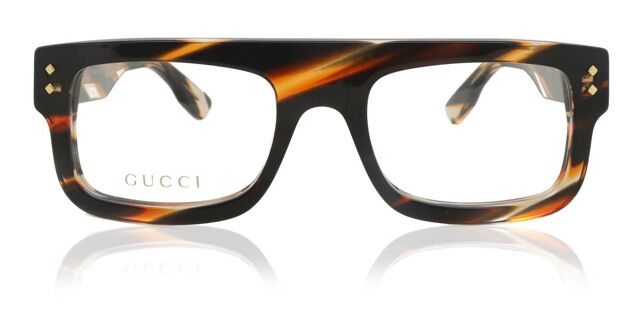 Gucci Tortoise Shell Glasses for Men Gucci GG1303O 002 Tortoise Eyeglasses | SmartBuyGlasses US main image 4