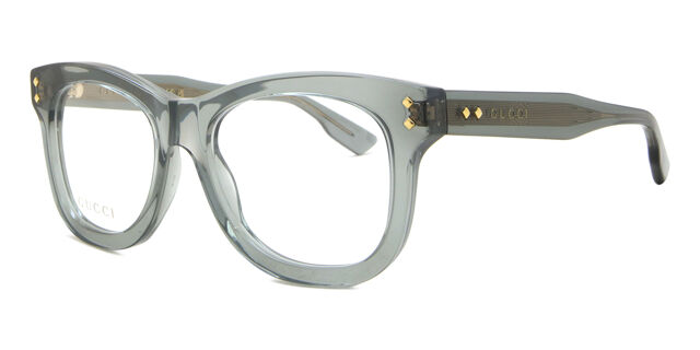 Gucci GG1086O 008 Shiny Transparent Grey Eyeglasses  display picture 1