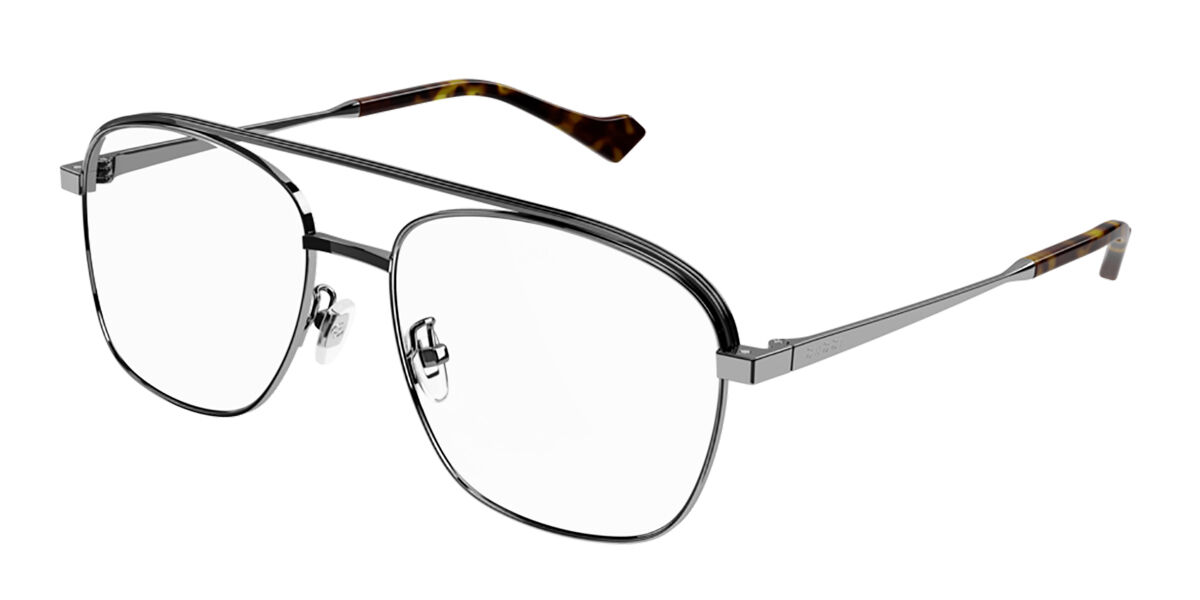 Gucci GG1103O 002 Eyeglasses in Shiny Dark Ruthenium | SmartBuyGlasses USA