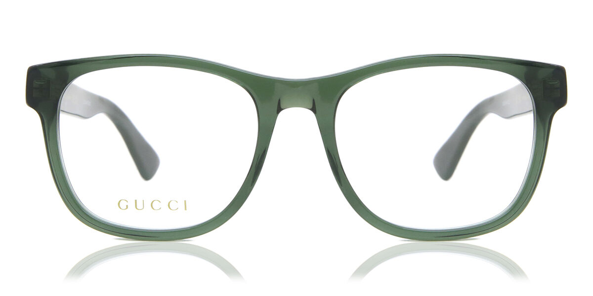 Gucci GG0004ON 011 Eyeglasses in Transparent Green | SmartBuyGlasses USA