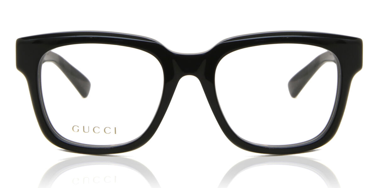 Photos - Glasses & Contact Lenses GUCCI GG1176O 001 Men's Eyeglasses Black Size 53  - Blue (Frame Only)