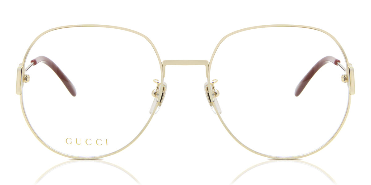 Photos - Glasses & Contact Lenses GUCCI GG1208O 001 Women's Eyeglasses Gold Size 58  - Blu (Frame Only)