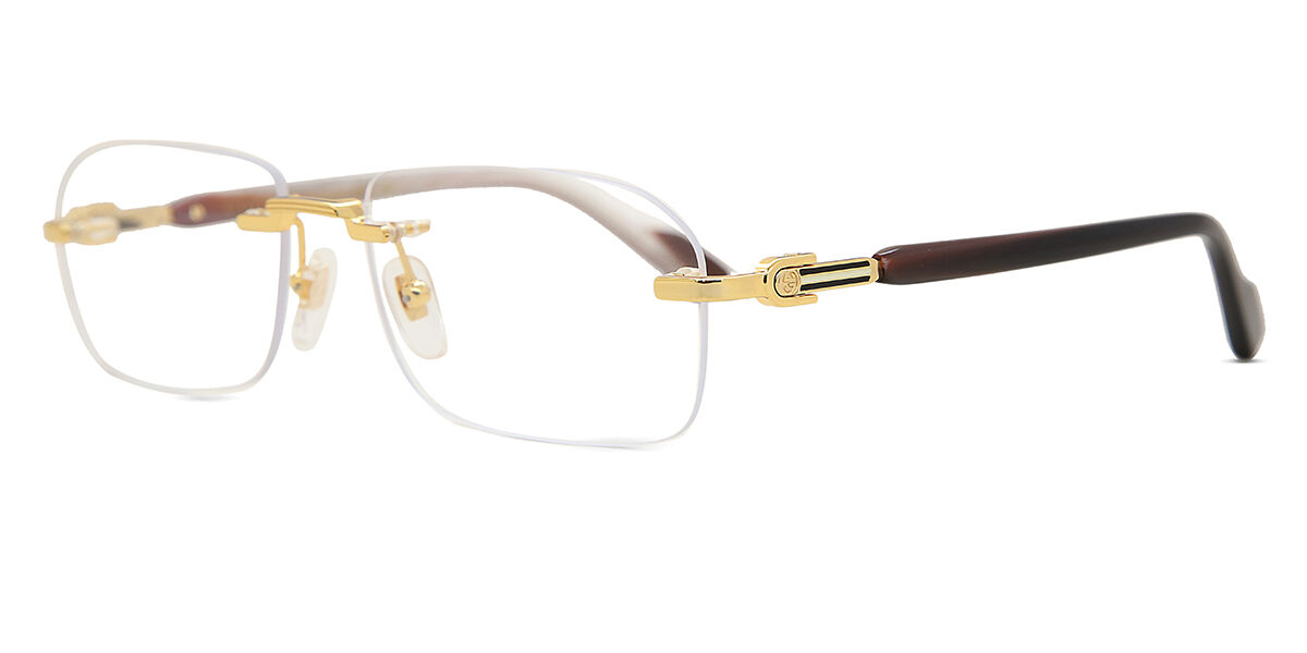 Pre-loved Gucci Clear & Gold popular Eyeglasses