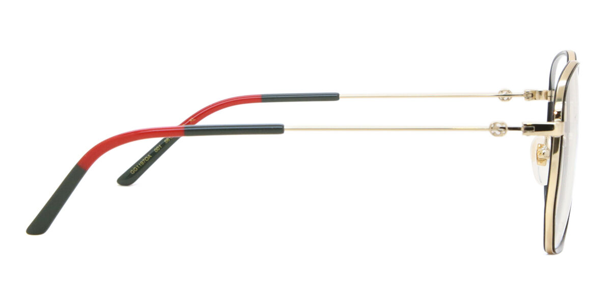 Gucci GG1197OA Asian Fit 001 Black Gold Eyeglasses