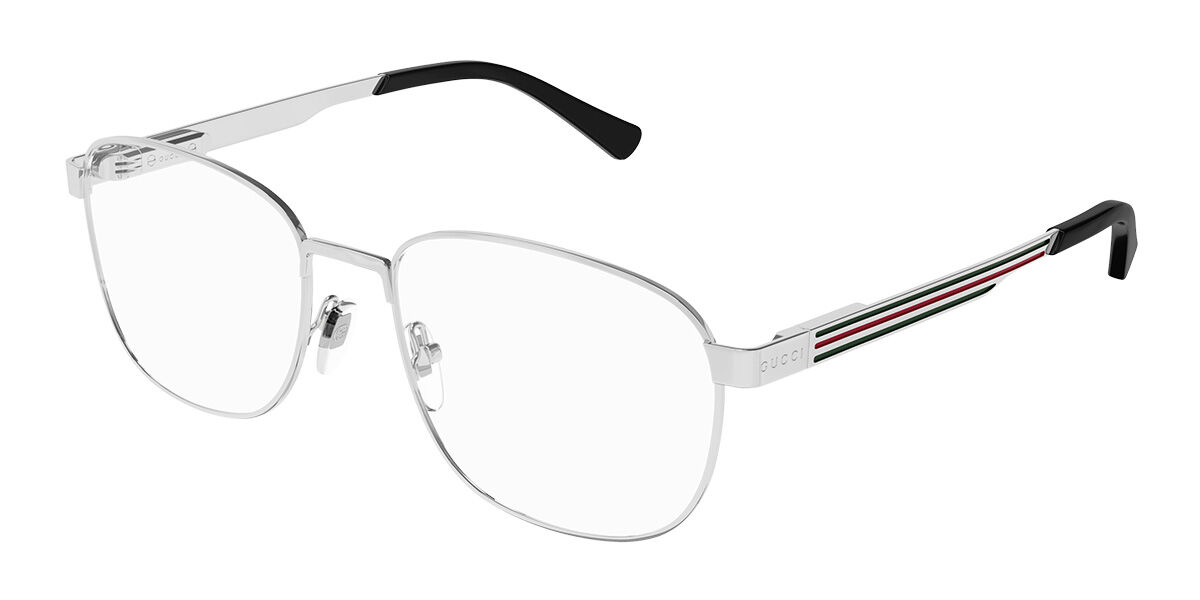 Gucci GG1225O 001 Men's Eyeglasses Silver Size 56 - Blue Light Block Available