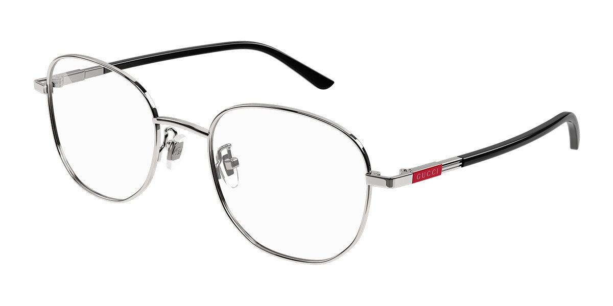 Photos - Glasses & Contact Lenses GUCCI GG1352O 001 Men's Eyeglasses Silver Size 53  - Blu (Frame Only)