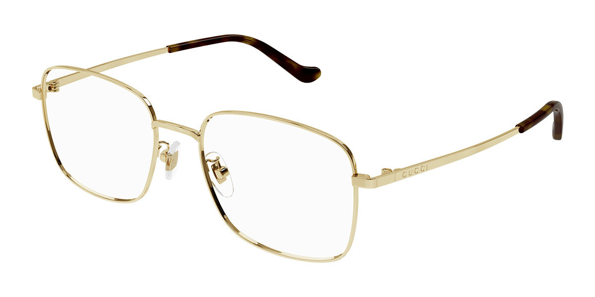 Gucci GG1355OA Asian Fit 002 Glasses Gold | VisionDirect Australia