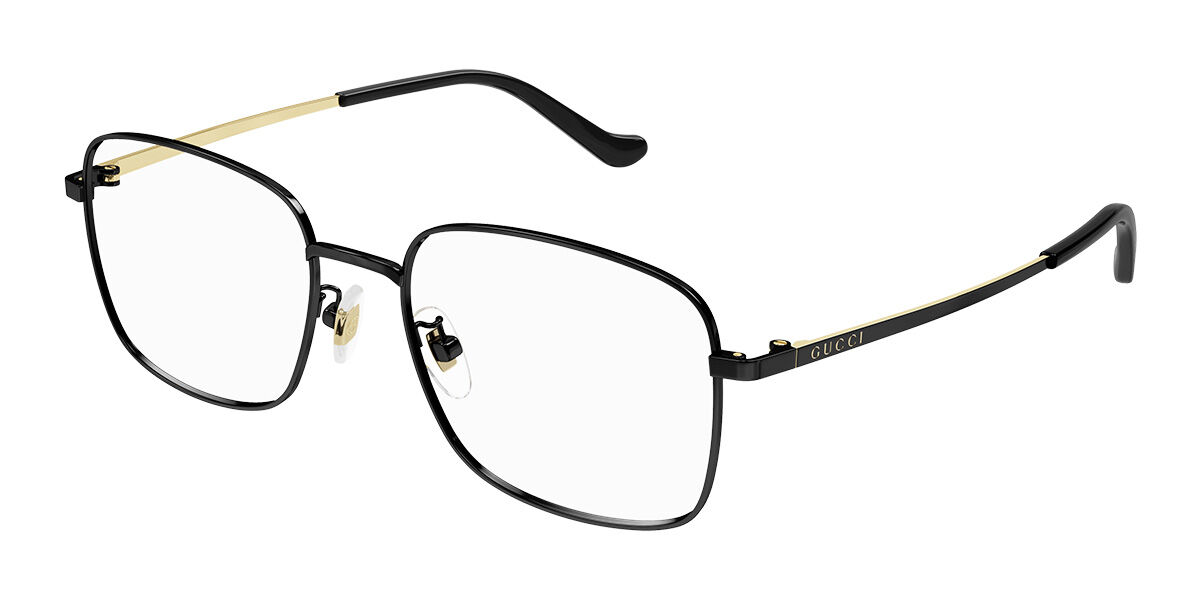 Photos - Glasses & Contact Lenses GUCCI GG1355OA Asian Fit 001 Men's Eyeglasses Black Size 54 (Frame O 