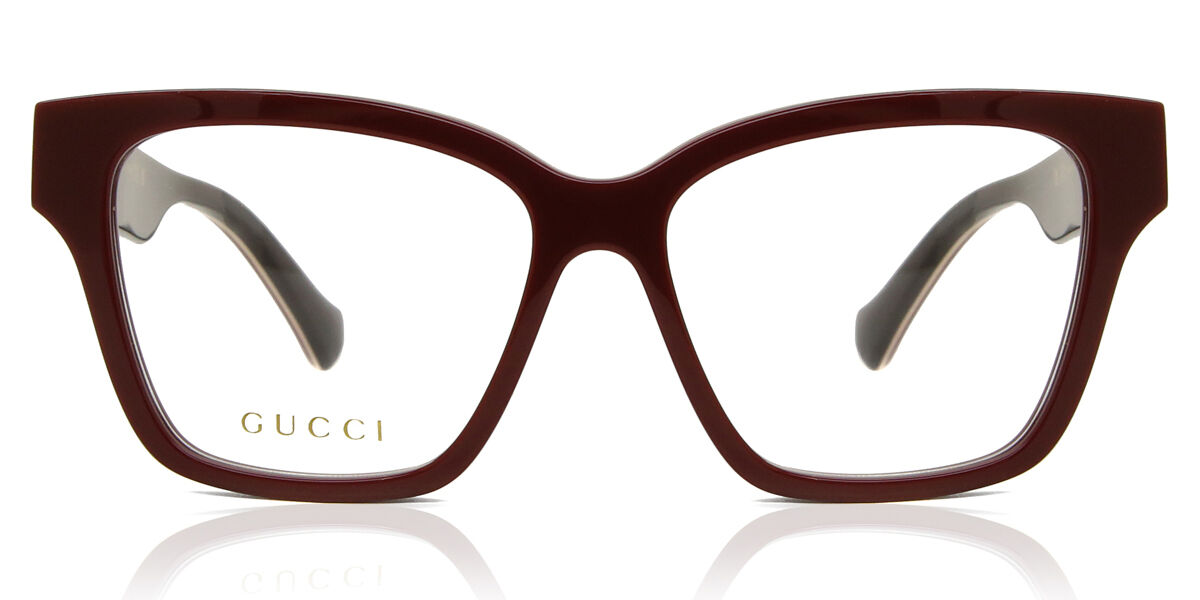 Photos - Glasses & Contact Lenses GUCCI GG1302O 005 Women's Eyeglasses Burgundy Size 55   (Frame Only)