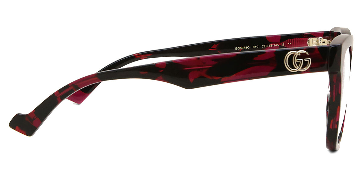 GUCCI スクエアフレムメカネ GG0958O 010 Gucci GG0958O Square Glasses | Fashion Eyewear US