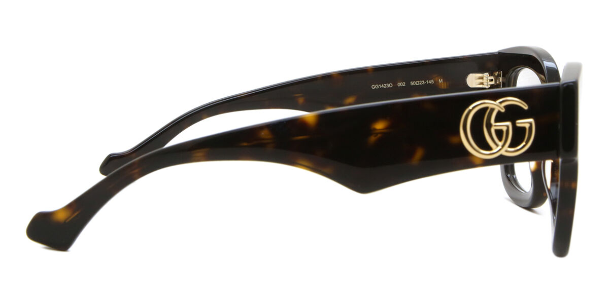 メガネ GUCCI Gucci - GG1423O - 002 HAVANA HAVANA TRANSPA Gucci GG1423O Thick Rim Frames in Black Pink Havana