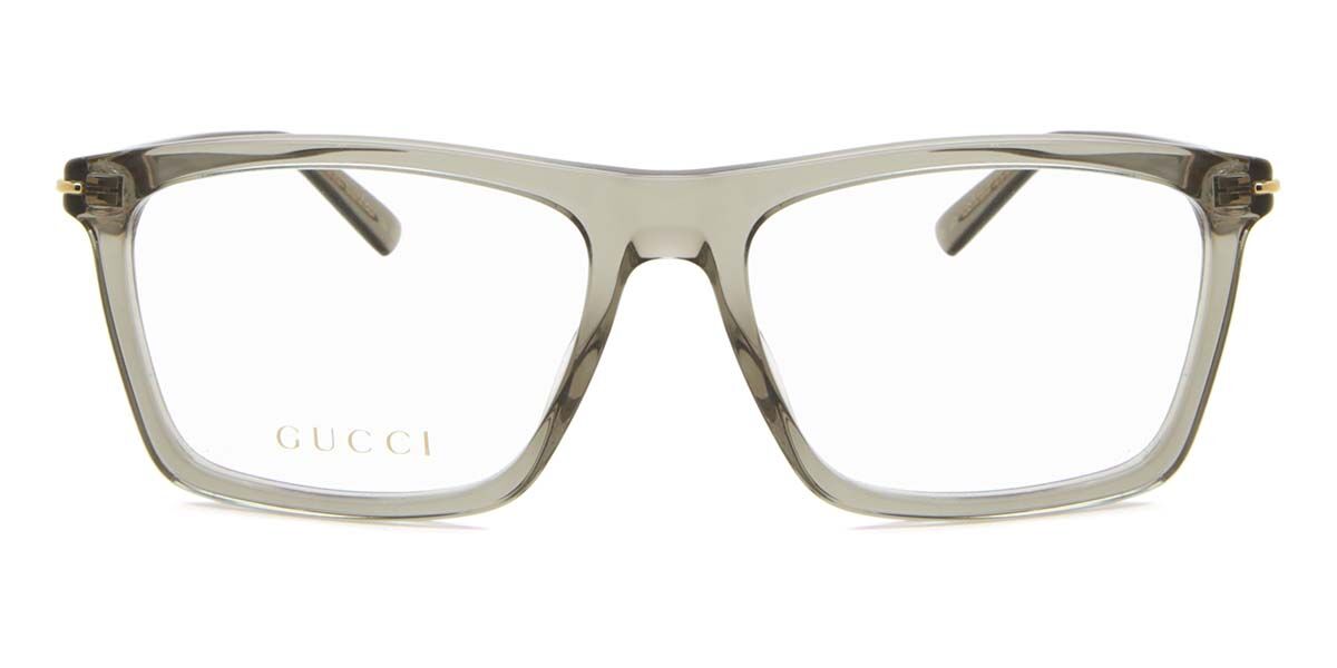 Photos - Glasses & Contact Lenses GUCCI GG1445O 004 Men's Eyeglasses Brown Size 56  - Blue Light Block Available (Frame Only)