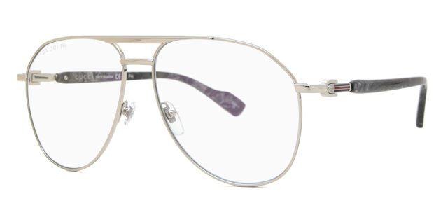 Gucci GG1220S 006 Silver Eyeglasses | SmartBuyGlasses US display picture 3