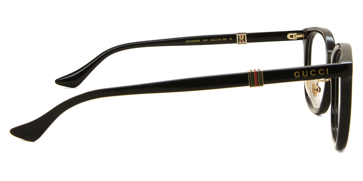 メガネ Gucci Glasses Frame GG1500OK 001 Black Asian Fit Gucci GG1500OK Asian Fit 001 glasses | Buy online now