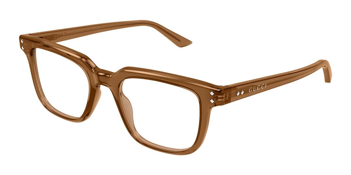 Photos - Glasses & Contact Lenses GUCCI GG1895O 004 Men's Eyeglasses Brown Size 49  - Blue Light Block Available (Frame Only)