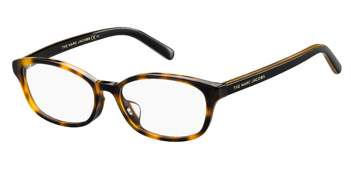 Marc Jacobs MARC 467/F Asian Fit 086 Men's Eyeglasses Tortoiseshell Size 52 - Blue Light Block Available