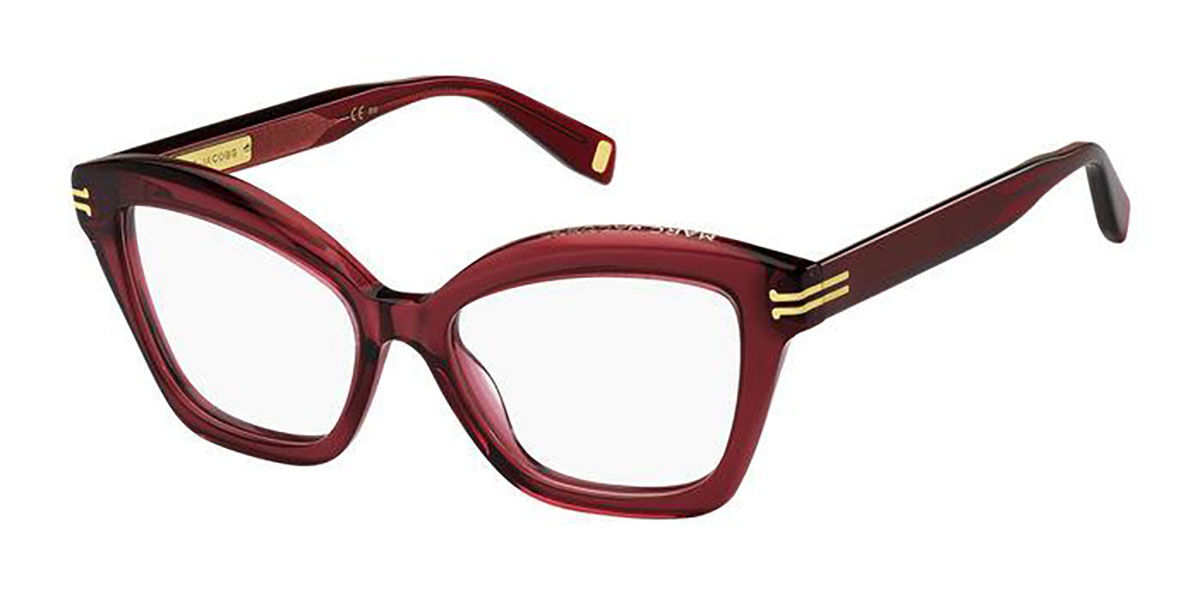 Marc Jacobs MJ 1032 LHF Eyeglasses in Burgundy Clear | SmartBuyGlasses USA