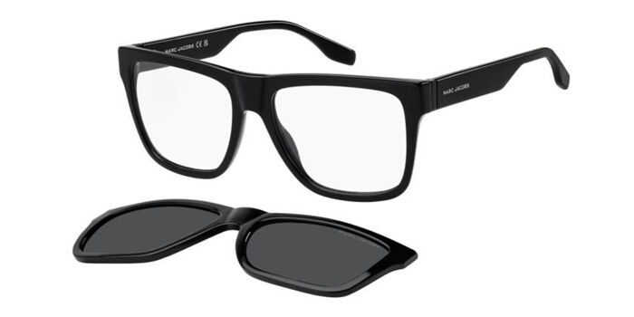Marc Jacobs MARC 672/CS w/ Clip-On Eyeglasses Marc Jacobs MARC 672/CS 71C HO Sunglasses Black Yellow - eye  main image 4