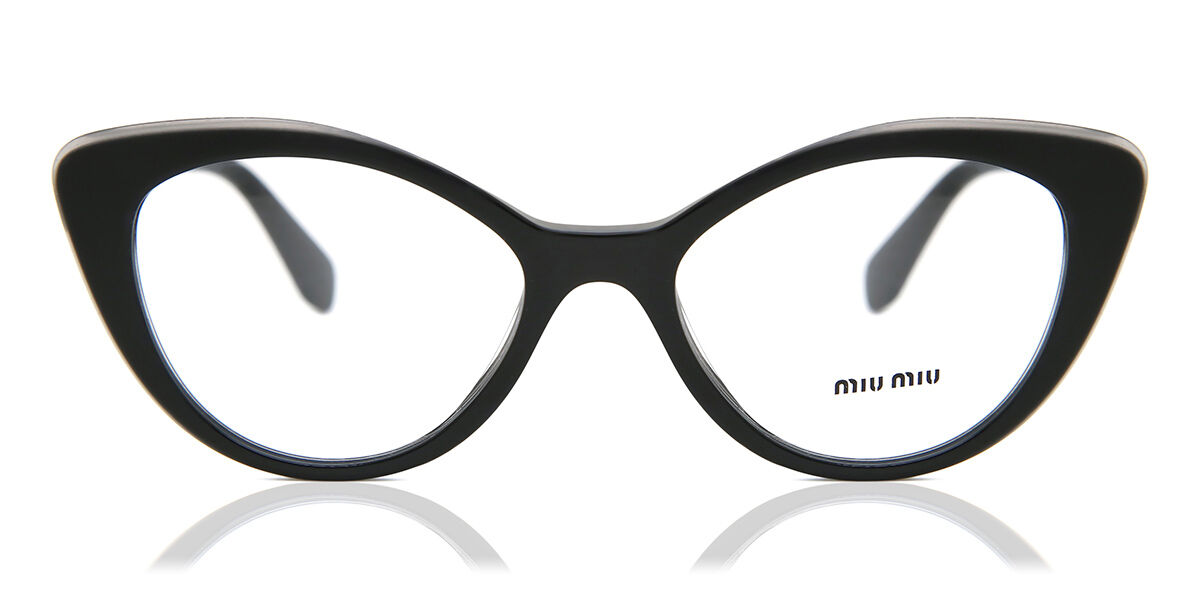 Miu Miu MU01RV K9T1O1 Eyeglasses in Black Top Grey SmartBuyGlasses USA