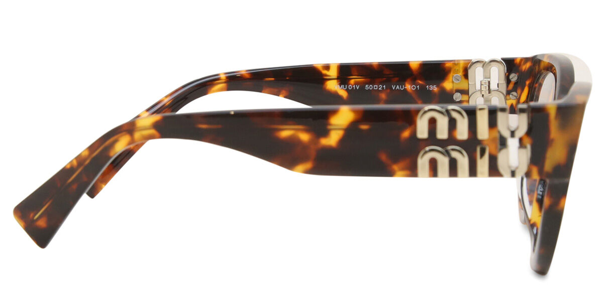 Miu Miu MU01VV VAU1O1 Honey Tortoise Eyeglasses | SmartBuyGlasses US