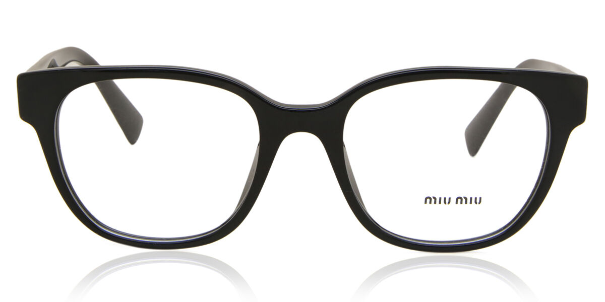 Photos - Glasses & Contact Lenses MIU MIU MU02VV 1AB1O1 Women's Eyeglasses Black Size 52 (Frame Only 