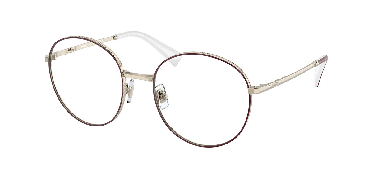 Photos - Glasses & Contact Lenses MIU MIU MU51VV 09X1O1 Women's Eyeglasses Gold Size 54  (Frame Only)