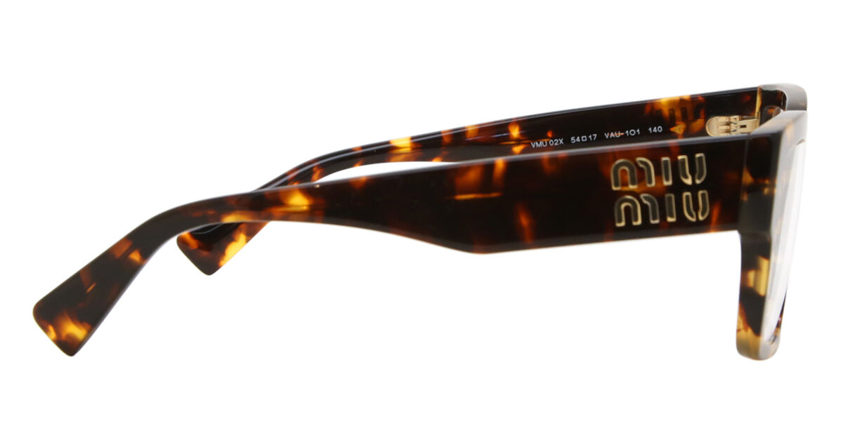 MIU MIU スクエアフレムメカネ MU02UV VAU1O1 Miu Miu MU 02XV 15Q1O1 Glasses - US