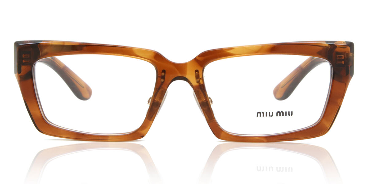 Miu Miu MU04XVF Asian Fit 11Q1O1 52 Bruna Glasögon (Endast Båge) Kvinna