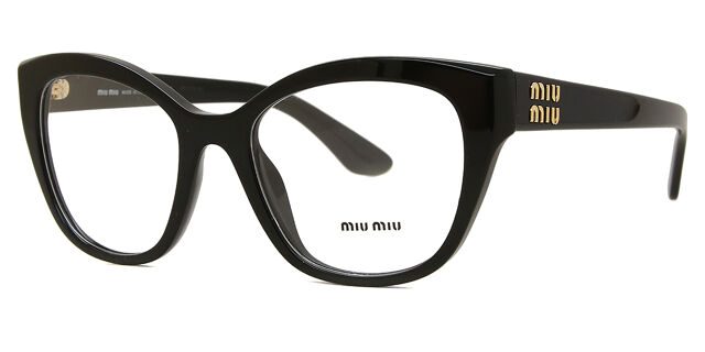 Miu Miu 切りそろえる オーバル型メガネ ブラック 50-18-140