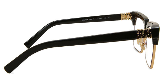 Miu Miu MU10ZS 1AB08N Blue-Light Block Black/Gold Eyeglasses  display picture 3