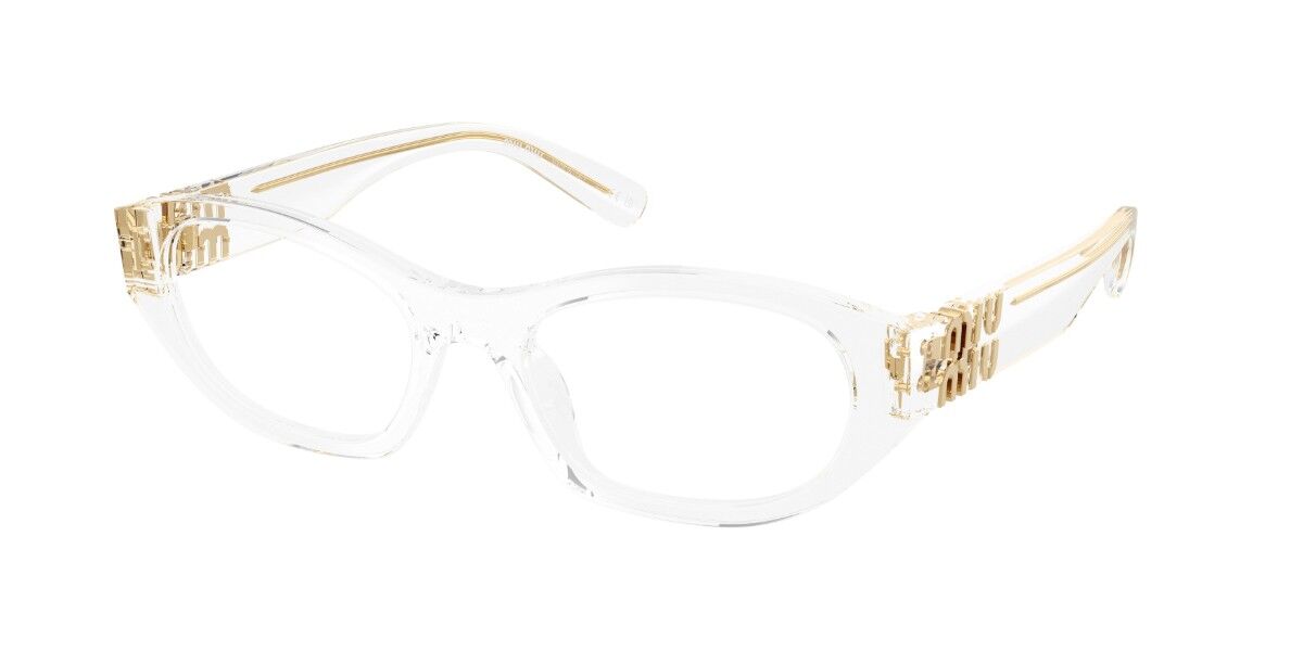 Miu Miu MU03WVF Asian Fit 15Z1O1 53 Genomskinliga Glas&ouml;gon (Endast B&aring;ge) Kvinna