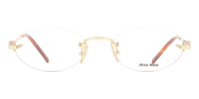 Miu Miu Luxury Rimless Gold Eyeglasses Minimal Fashion Frame Miu Miu MU 53WV Eyeglasses | LensCrafters main image 3