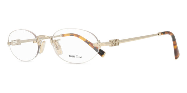 Miu Miu MU53WV ZVN1O1 Pale Gold Eyeglasses | SmartBuyGlasses US display picture 2