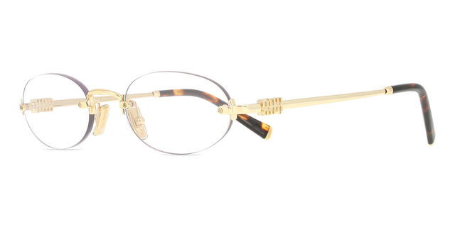 Miu Miu MUA54S 5AK08N Blue-Light Block Gold Eyeglasses  display picture 3
