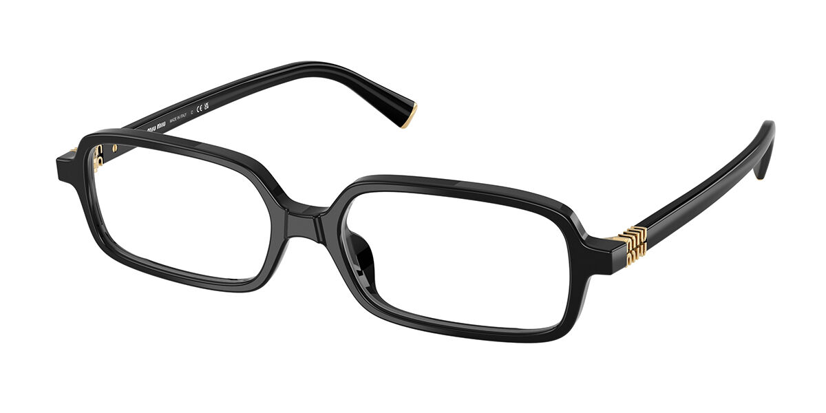 Miu Miu MU01YVF Asian Fit 16K1O1 53 Svarta Glas&ouml;gon (Endast B&aring;ge) Kvinna