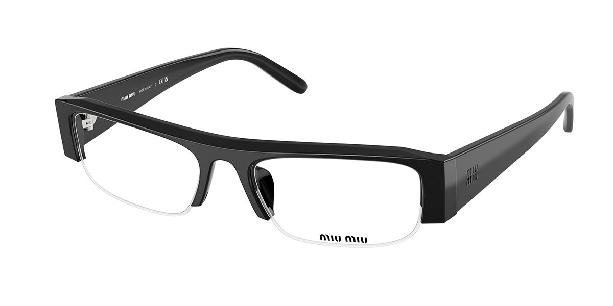 Miu Miu MUB07SF Asian Fit 16K08N Blue-Light Block Women's Glasses Black Size 54 - Free Lenses - Blue Light Block Available