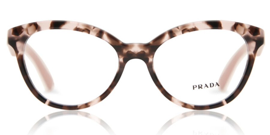 Prada PR 11RV TRIANGLE ROJ1O1 Eyeglasses in Pink Havana | SmartBuyGlasses  USA