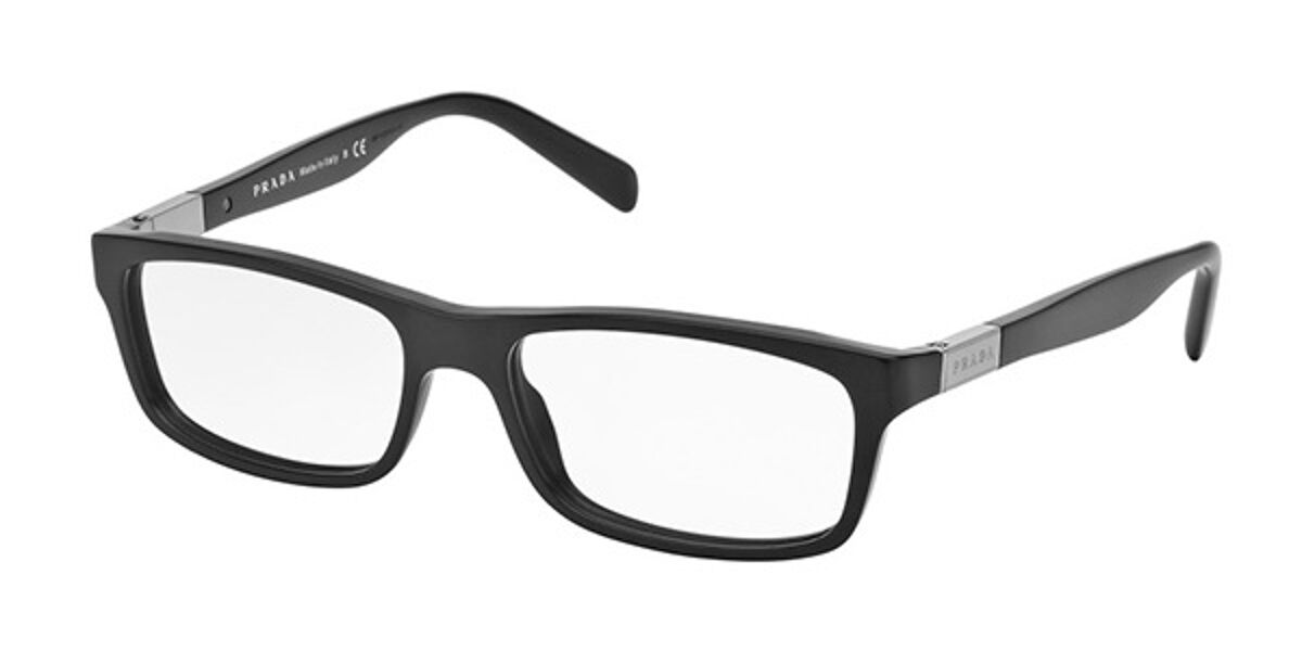 Prada PR 02OVA Asian Fit 1BO1O1 Eyeglasses in Matte Black ...