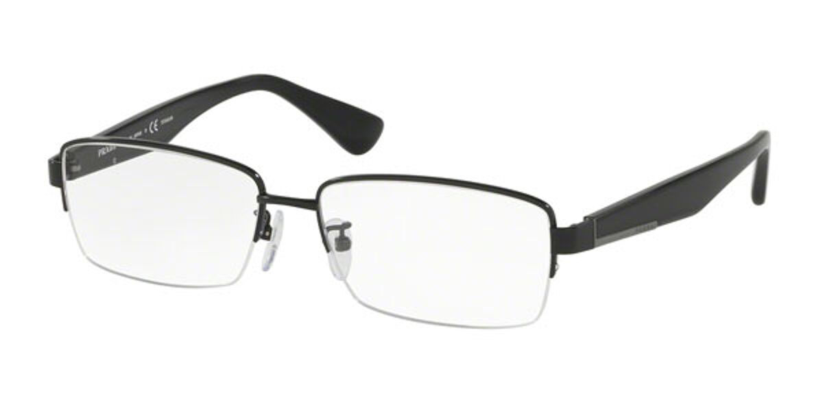 Prada PR 50TVD Asian Fit 7AX1O1 Eyeglasses in Black | SmartBuyGlasses USA