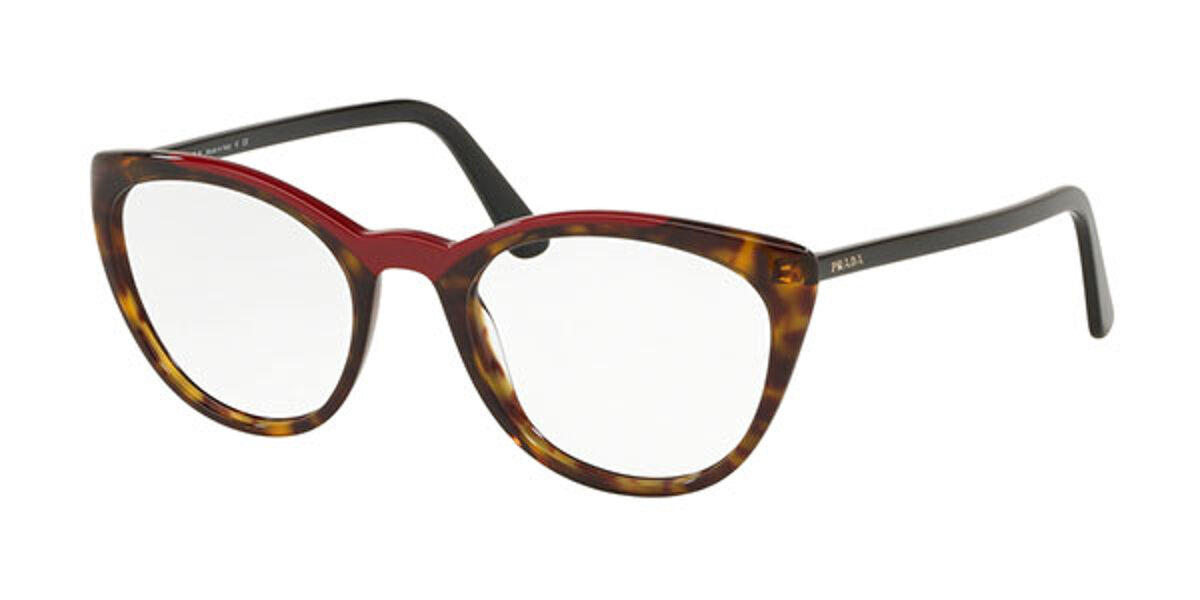 Prada PR 07VV 3201O1 Glasses Havana/Red | VisionDirect Australia