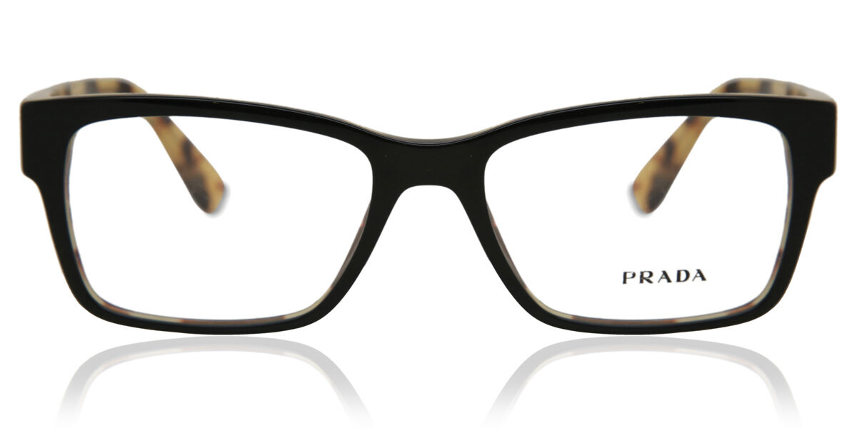 Prada PR 15VV NAI1O1 Glasses Top Black/Medium Havana | VisionDirect ...