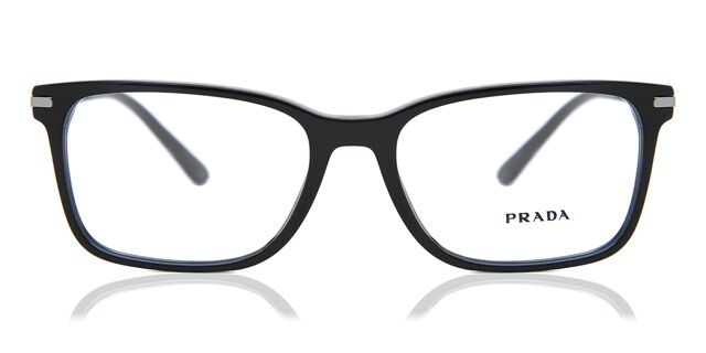 Prada PR 14WV 1AB1O1 Shiny Black Eyeglasses | SmartBuyGlasses US display picture 2
