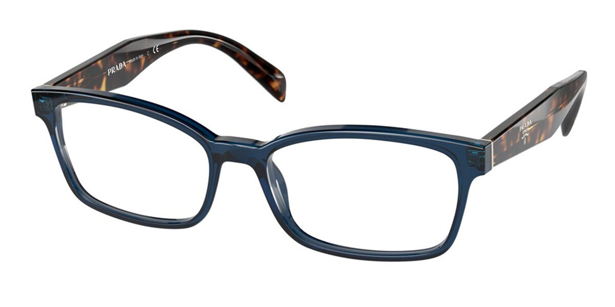 Prada PR 18TV 08Q1O1 Glasses Transparent Blue | VisionDirect Australia