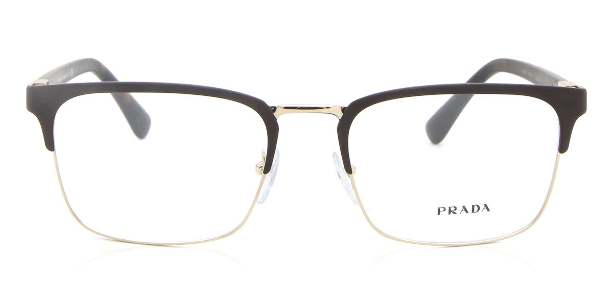 Prada PR 54TV 01U1O1 Eyeglasses in Matte Brown Gold | SmartBuyGlasses USA
