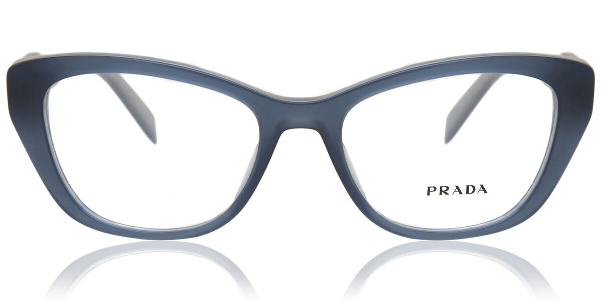 Prada PR 19WV 07Q1O1 Glasses Transparent Blue VisionDirect Australia