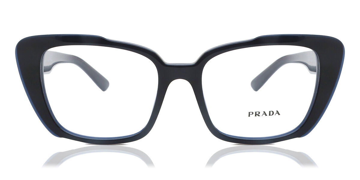 Prada Pr 01yv 08v1o1 Glasses Shiny Blue Black Visiondirect Australia 3802