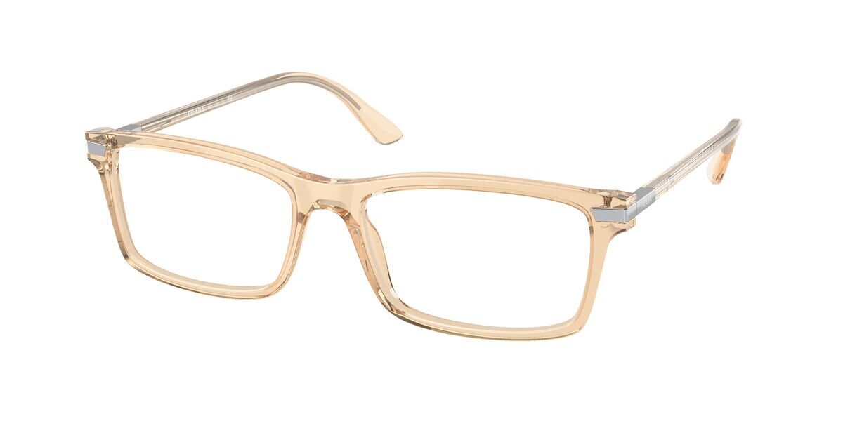 Prada PR 03YV 01N1O1 Glasses Transparent Brown | VisionDirect Australia