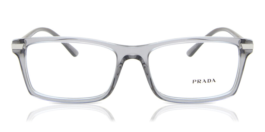 Prada PR 03YV 08U1O1 Glasses Transparent Grey | SmartBuyGlasses UK