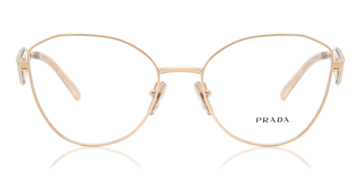 Prada PR 52ZV SVF1O1 Glasses Rose Gold | VisionDirect Australia